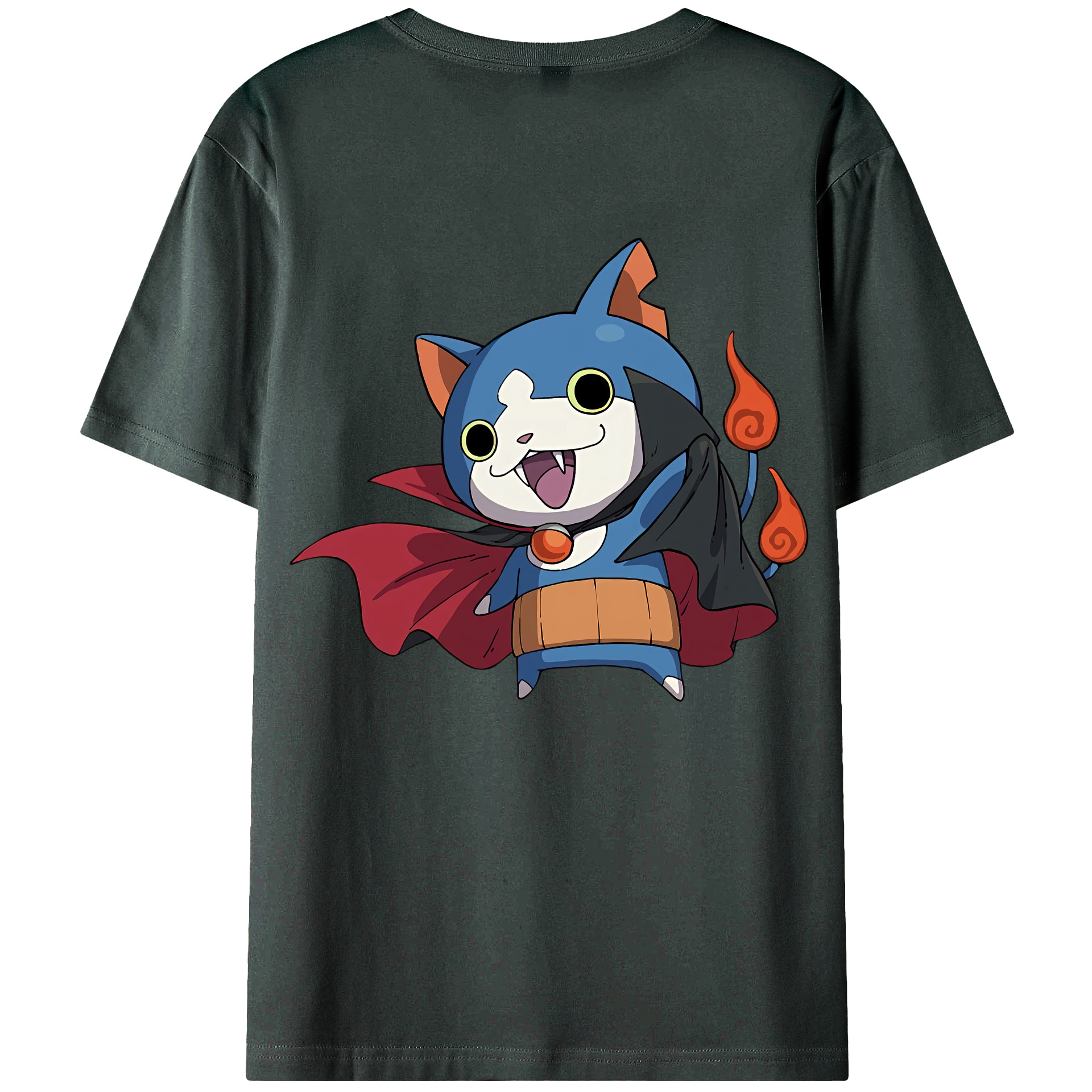（画像用） 妖怪ウォッチ Yo-kai Watch 綿100％ メンズ半袖Tシャツ（バックプリント） 通気性